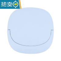 敬平迷你手持发光化妆镜随身便携桌面可立小镜子女小号带灯折叠补妆镜 宝石蓝 3色led 800亳安便携式用镜