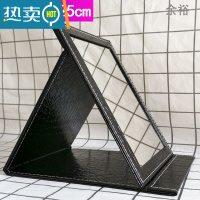 敬平折叠化妆镜大号台式梳妆镜高清便携小镜子书桌宿舍客厅随身镜子女 [黑鄂大号包边款]折叠化妆镜便携式用镜