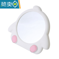 敬平镜子化妆镜台式桌面可立高清梳妆镜便携随身网红ins风学生宿舍 白色(可立 高清镜面)便携式用镜