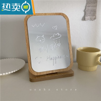 敬平ooahz 原木化妆镜可折叠木框镜子化妆镜 简约便携台式桌面镜ins风 可调节木镜子(21*15cm)便携式用镜
