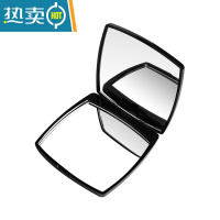 敬平zelos便携随身化妆镜子折叠翻盖高清学生小号迷你平面放大双面镜 钢琴烤漆黑色双面随身镜-简装 收藏加购赠便携式用镜