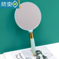 敬平化妆镜子led带灯折叠宿舍台式美妆小镜子桌面便携随身化妆镜学生 圆镜--绿色便携式用镜