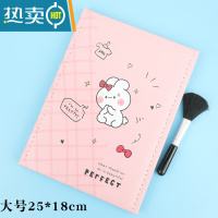 敬平镜子台式折叠化妆镜 梳妆镜 便携可爱单面镜宿舍镜 公主镜 大号 粉红色 粉兔大号厚便携式用镜