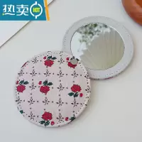 敬平创意小镜女随身迷你便携圆形镜子卡通女生包包化妆工具口袋小镜子 玫瑰圆镜-360°可旋转便携式用镜