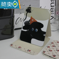 敬平ins风折叠小镜子化妆镜学生宿舍简约梳妆镜台式桌面可立家用便携 小号玫瑰花化妆镜8781049便携式用镜