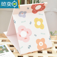 敬平小镜子ins风女心折叠小学生宿舍便携桌面可立台式大号梳妆化妆镜 五朵花花-261便携式用镜