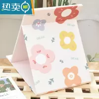敬平小镜子ins风女心折叠小学生宿舍便携桌面可立台式大号梳妆化妆镜 五朵花花-261便携式用镜