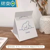 敬平ins风少女心小镜子网红台式化妆镜折叠可爱便携宿舍桌面可立学生便携式用镜 蓝色趴趴狗