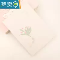 敬平韩版简约可爱女生宿舍化妆折叠梳妆书桌面学生便携台式公主小镜子便携式用镜 米黄色 郁金香