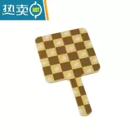 敬平DTMOON 创意手柄镜子手持便携可爱少女化妆高清补妆镜子梳妆镜子便携式用镜 布丁棋盘镜