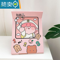 敬平可爱化妆镜学生宿舍桌面梳妆镜高清可立折叠镜子随身便携公主镜便携式用镜 桃子女孩[大号]20*14.5cm