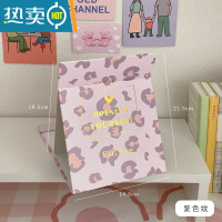 敬平ins风镜子家用化妆镜小型宿舍学生便携折叠办公室桌面可立梳妆镜便携式用镜 紫色纹 高清全面屏