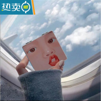 敬平便携高级感放包包里的小镜子随身携带创意口袋女复古小众超迷你。便携式用镜 a亲亲嘴表情-化妆镜