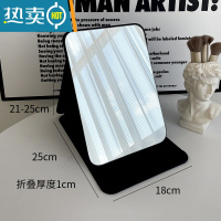 敬平学生宿舍ins风镜子化妆镜办公室折叠台式桌面梳妆镜便携随身高清便携式用镜 大号