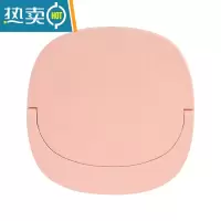 敬平led补光化妆镜带灯台式网红女随身小镜子宿舍桌面折叠便携梳妆镜便携式用镜 粉红色
