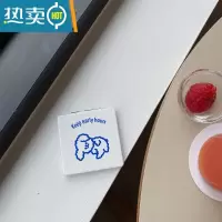 敬平韩国ins少女泰迪狗卡通化妆镜学生随手便携小方镜迷你小便携式用镜 白底泰迪狗
