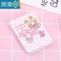 敬平Kitty随身镜卡通可爱少女美容镜迷你化妆镜女生可折叠便携小镜子便携式用镜 4迷你水月冰 一面常规一面放大