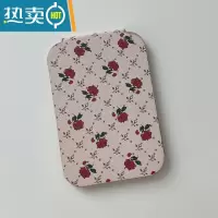 敬平~皮质复古折叠镜 卧室宿舍桌面台式化妆高清梳妆镜子便携式用镜 复古玫瑰折叠镜小号