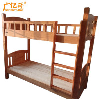 广亿隆实木双层床高低床铺上下床可拆分两张单人床定制