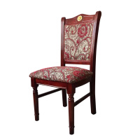广亿隆中式橡木餐椅布艺椅子