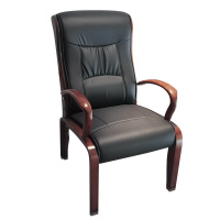 广亿隆办公椅中式实木会议椅四脚扶手椅子
