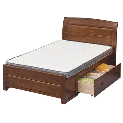 广亿隆储物高箱床带垫(1.2*2米床*1张带床垫*1张)