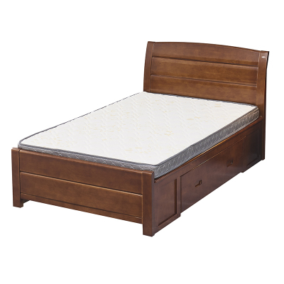 广亿隆储物高箱床带垫(1.2*2米床*1张带床垫*1张)