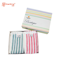 永亮毛巾74*34青春两面派面巾100g 9232-1 2条装礼盒/盒