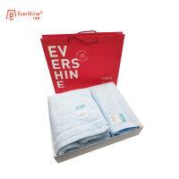 永亮毛巾仲夏晨歌面巾74*34cm+仲夏晨歌浴巾140*70cm 礼盒两条装/盒