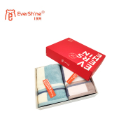 永亮毛巾M0119竖条缎档毛巾105g 34*74cm两条装/盒