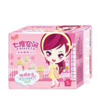 七度空间纯棉超薄日用卫生巾5片QSC6105