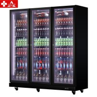 埃利斯(AILISI)商用啤酒柜 立式陈列柜冷柜玻璃门冰箱饮料柜 酒吧KTV展示柜SC-1200SFD三色风冷酒水柜