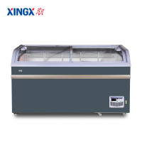 星星(XINGX)商用组合岛柜玻璃门大容量冷藏冷冻转换卧式展示柜超市便利店丸子水饺雪糕冰柜SD/SC-509BYE