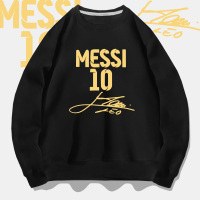 梅西签名卫衣男女秋装潮牌宽松长袖外套衣服青年足球运动训练服