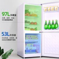 双门冰箱家用小型二人租房宿舍两门三门电冰箱节能大容量|150双门冰箱小家优选占地小