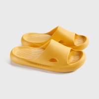 朴西夏季拖鞋家用洗澡防滑家居室内软底浴室情侣静音居家凉拖鞋女 香蕉黄 35-36