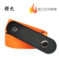 懒人腰带隐形无痕免打孔休闲装饰牛仔裤带男黑色百搭松紧皮带女士 橙色（升级加厚，宽3.2）长短可调