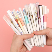 套装可爱水笔小学生黑色初中生文具用品中学生碳素笔芯 3支黑色随机款 其他/other