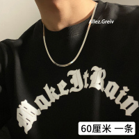 钛钢项链男韩式简约ins风蛇骨颈链百搭街头嘻哈潮酷基础款不褪色 SNAKE / 60厘米 钛钢不掉色