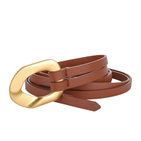 细腰带女打结装饰连衣裙ins皮带女士简约百搭西装毛衣韩版小裙带 棕色