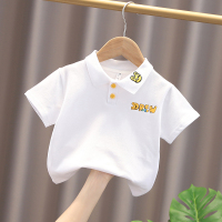 古卡恩童装男童polo衫儿童短袖t恤宝宝小童2021夏装保罗翻领上衣 白色 80cm