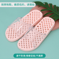 瑶琳夏季男士女浴室洗澡凉拖鞋速干防滑情侣凉拖居家按摩足底旅行 果冻粉 S码(适合平常穿34-36码)