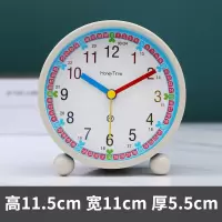 早教小闹钟2021新款男孩卧室学生用女孩时钟桌面儿童学习自律钟表 蓝色 4英寸