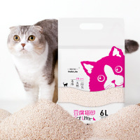 猫砂 beow破碎豆腐猫砂可冲厕所细小颗粒无尘除臭猫沙2.5公斤 破碎豆腐猫砂-原味