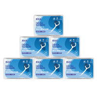 宜齿洁牙线家庭装便携式随身超细牙线棒剔牙线牙签 6盒300支