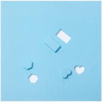 幼儿园墙面形状配对EVA泡沫拼插益智区软体积木亲子1-6岁儿童玩具 形状蓝纯色50*50