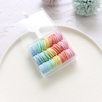 儿童皮筋马卡龙色女童头绳小皮筋手指宝宝不伤发迷你婴儿扎小啾啾 1#马卡龙蛇纹