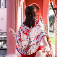 丝巾女士夏季防晒披肩百搭海边海滩度假沙滩巾超大纱巾民族风围巾 WM 708