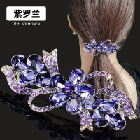 发夹子后脑勺韩国大号弹簧夹女头饰顶夹蝴蝶结横夹马尾夹发卡发饰 BPL14-2紫罗兰7.3cm