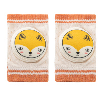 宝宝护膝夏季学步防摔婴儿童薄款护腿神器小孩爬行膝盖护垫套夏天 20移圈款护膝C6(桔色狐狸单双装) 均码[适用年龄0-3